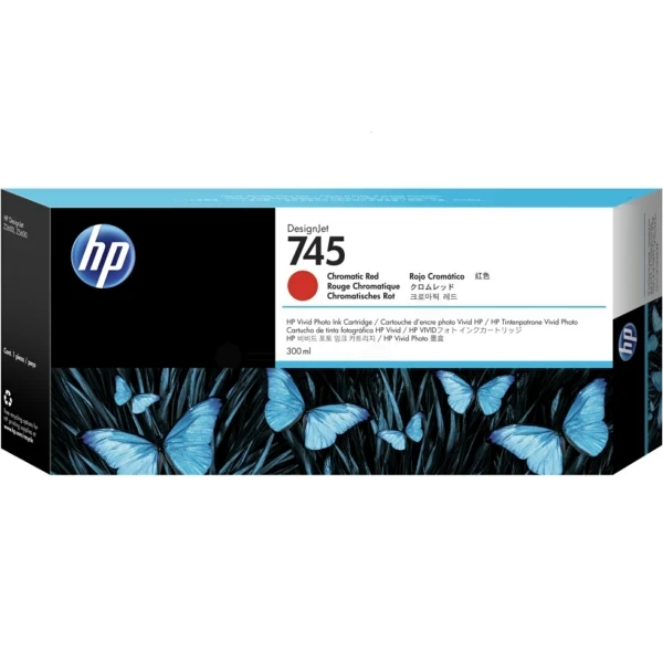 Original HP 745 / F9K06A Tintenpatrone rot chromatic