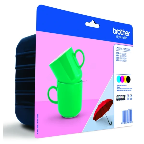 Original Brother LC-227XL Tintenpatrone 4er-Set Bk,C,M,Y