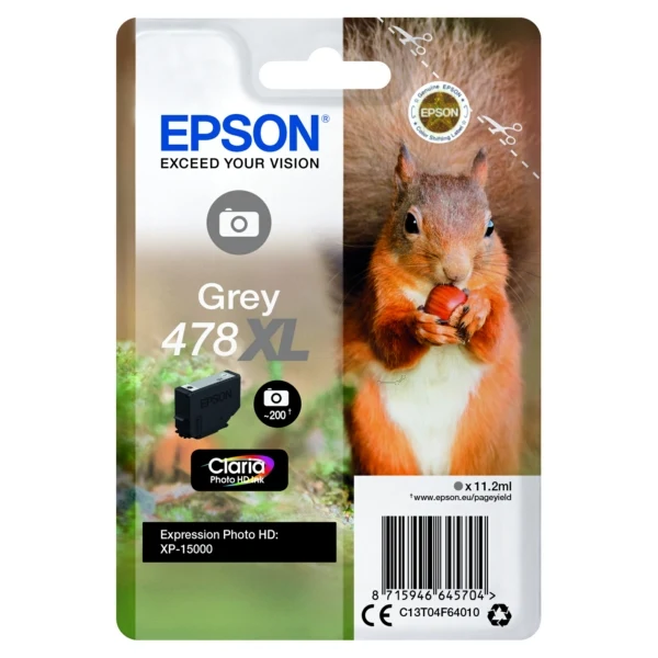Original Epson 478XL Tintenpatrone grau