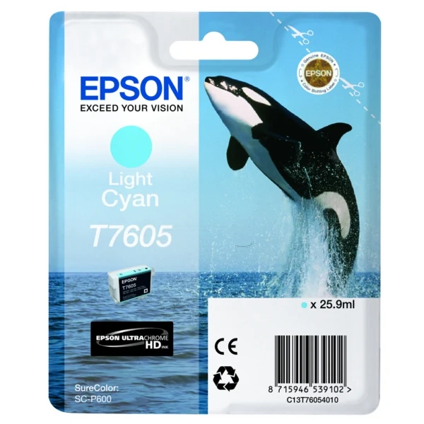 Original Epson T7605 Tintenpatrone photocyan
