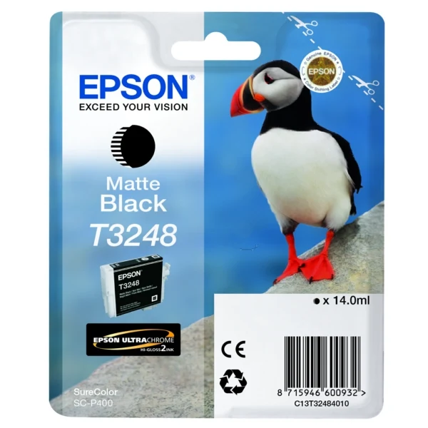 Original Epson T3248 Tintenpatrone mattschwarz
