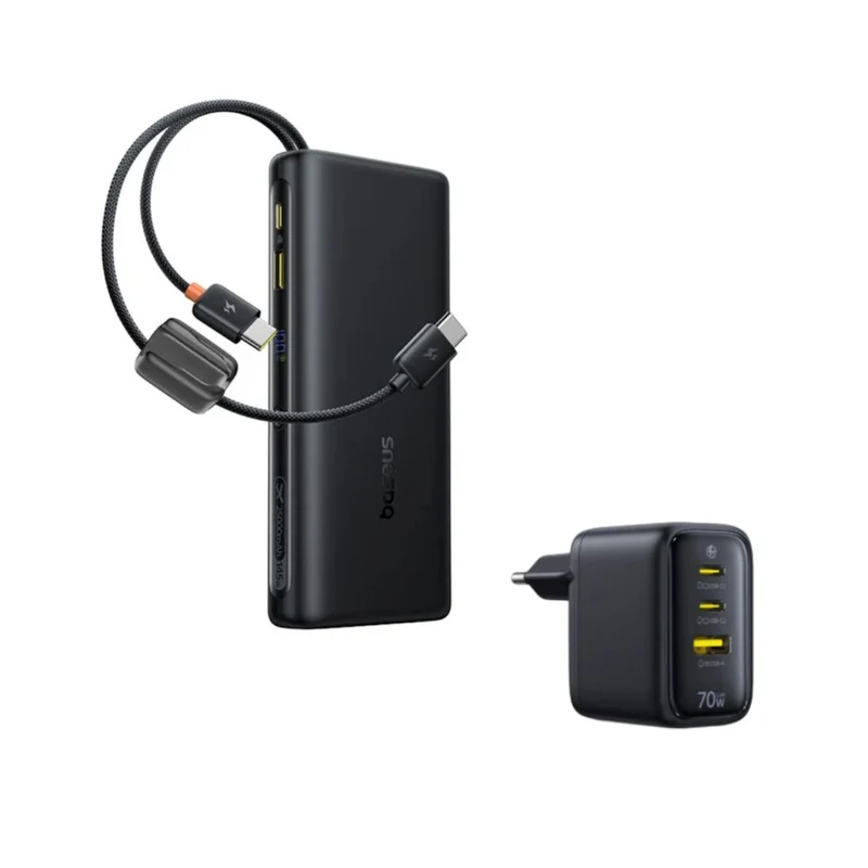 Baseus EnerFill FC41 with Cables 25000mAh 145W Power Bank + EnerFill FE22 GaN6 2C+U 70W Charger Bundle
