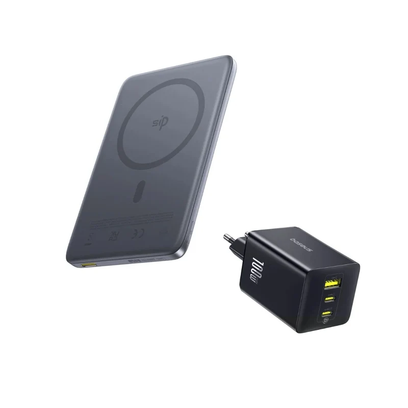 Baseus PicoGo AM41 10000mAh 27W Power Bank + EnerFill FE11 2C+U 100W Charger Bundle