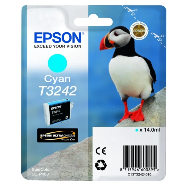 Original Epson T3242 Tintenpatrone cyan