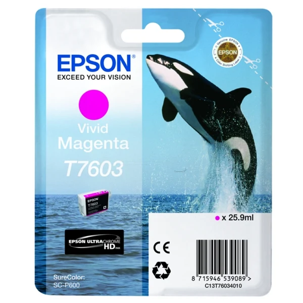 Original Epson T7603 Tintenpatrone magenta