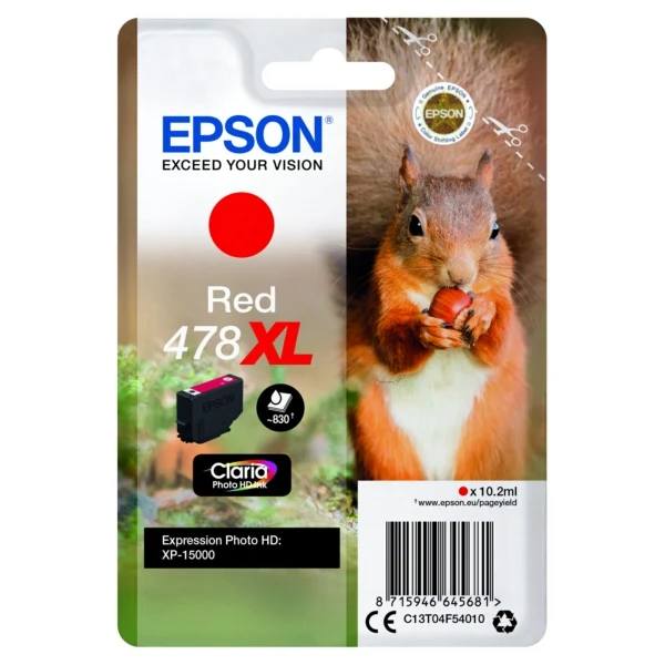 Original Epson 478XL Tintenpatrone rot