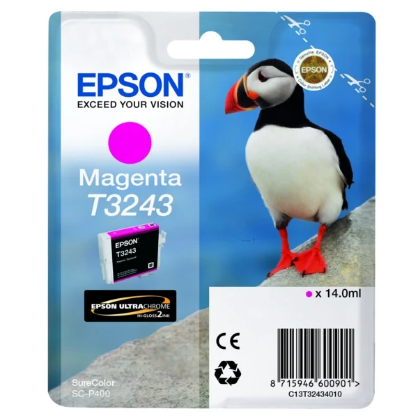 Original Epson T3243 Tintenpatrone magenta