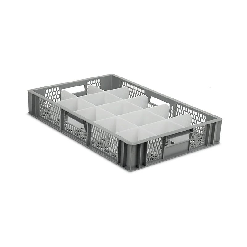 Wash and Store Crate for Coffee Cups, Mugs & Other Crockery 15 Compartments (Cell Size: 121x111mm)