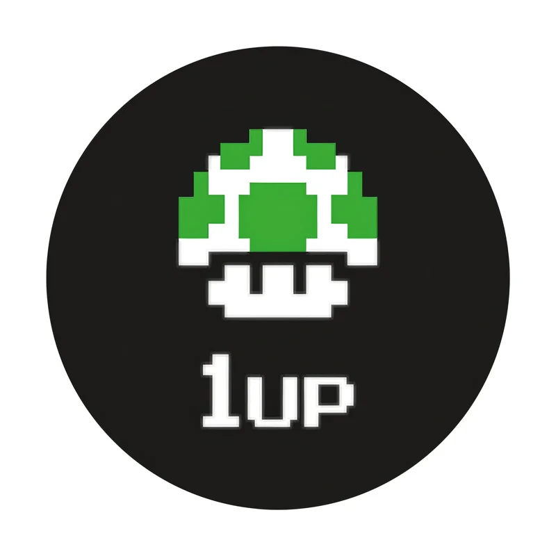 Geek Aufkleber 1Up Pilz