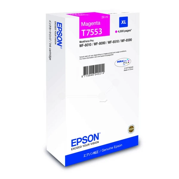 Original Epson T7553 Tintenpatrone magenta