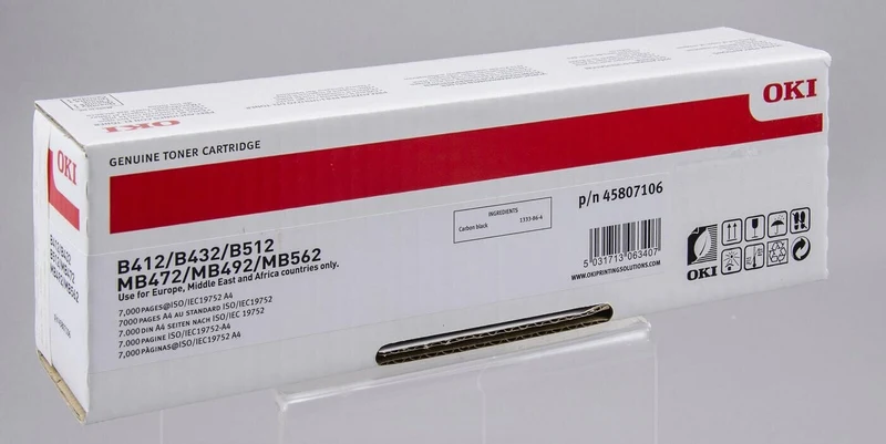 Original OKI 45807106 Toner schwarz · 7.000 Seiten