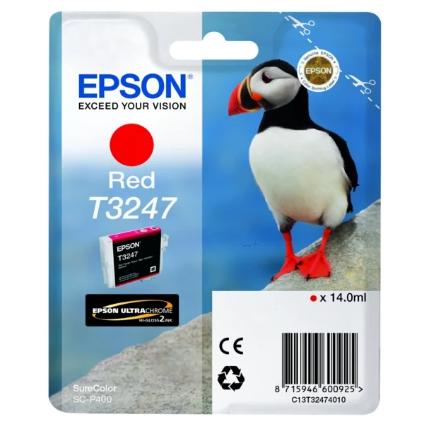 Original Epson T3247 Tintenpatrone rot