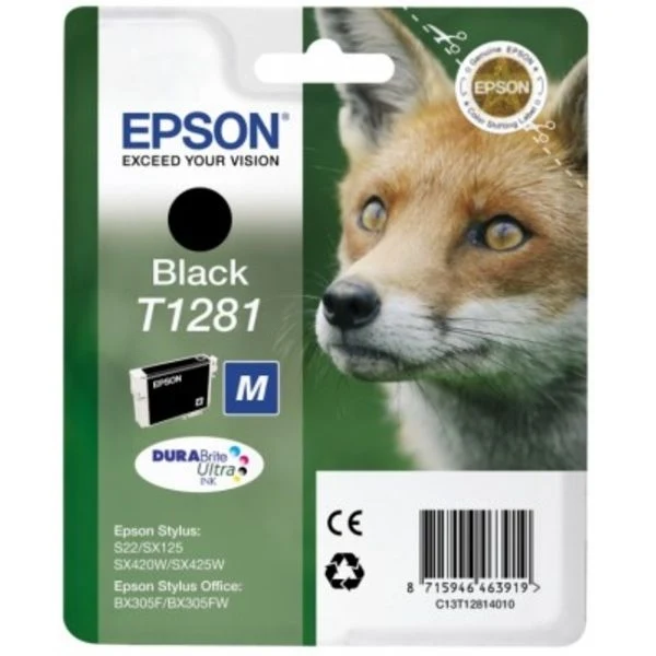Original Epson T1281 Tintenpatrone schwarz