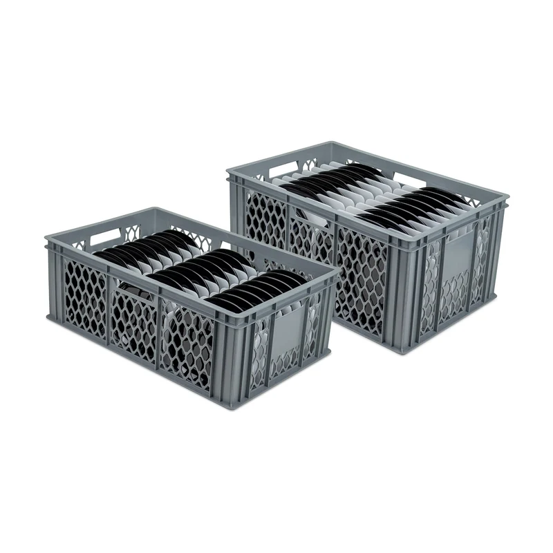 Ventilated Plate Wash & Store Crates (600x400mm)