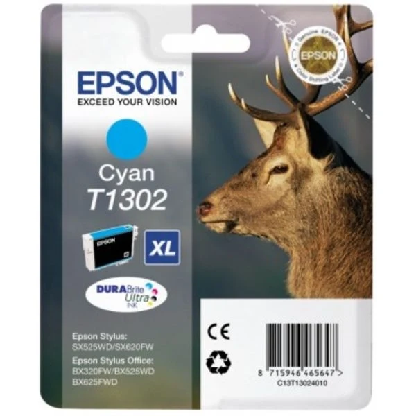 Original Epson T1302 Tintenpatrone cyan
