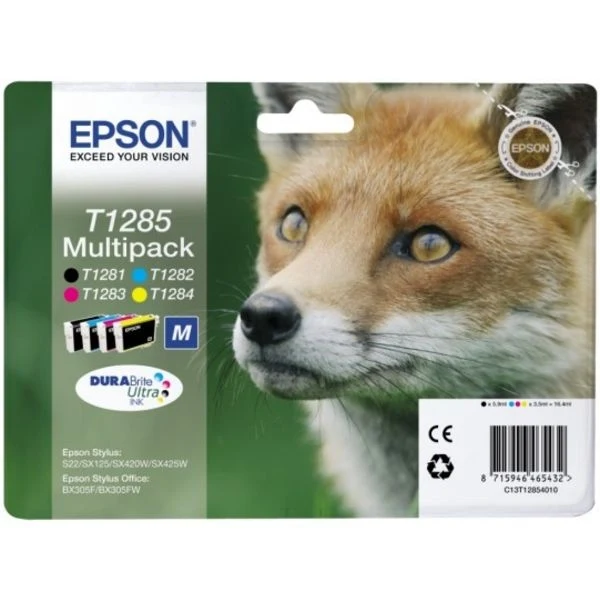 Original Epson T1285 Tintenpatrone 4er-Set Bk,C,M,Y