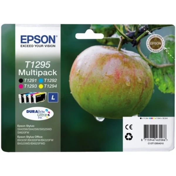 Original Epson T1295 Tintenpatrone 4er-Set Bk,C,M,Y