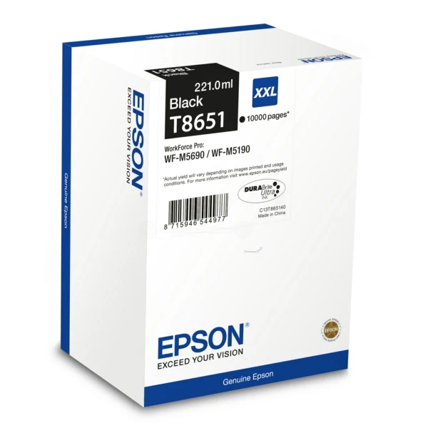 Original Epson T8651 Tintenpatrone schwarz