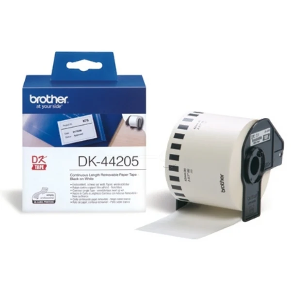Original Brother DK-44205 DirectLabel Etiketten weiss Papier 62mm x 30,48m