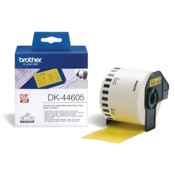 Original Brother DK-44605 DirectLabel Etiketten gelb Papier 62mm x 30,48m