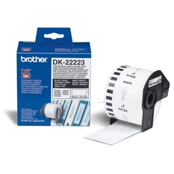 Original Brother DK-22223 DirectLabel Etiketten weiss 50mm x 30,48m