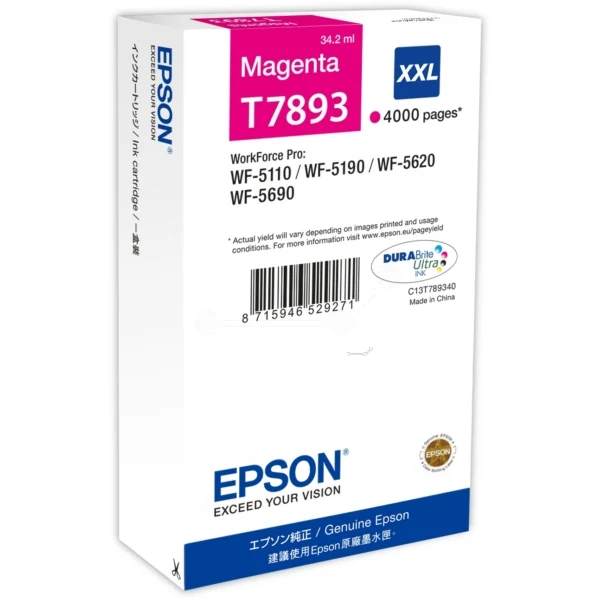 Original Epson T7893 Tintenpatrone magenta