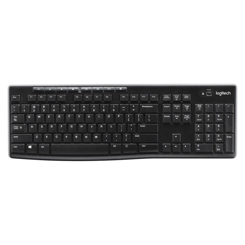Logitech Wireless Combo MK270 Tastatur Maus enthalten USB QWERTZ Deutsch Schwarz