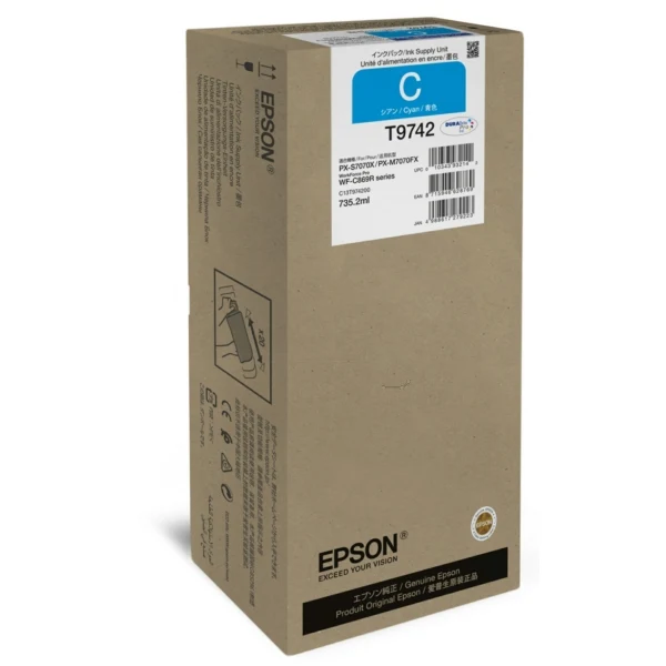 Original Epson T9742 Tintenpatrone cyan