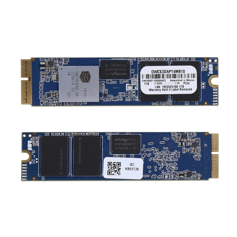 OWC Aura Pro X2 PCIe 3.1 x4 NVMe 1.3 SSD 1TB