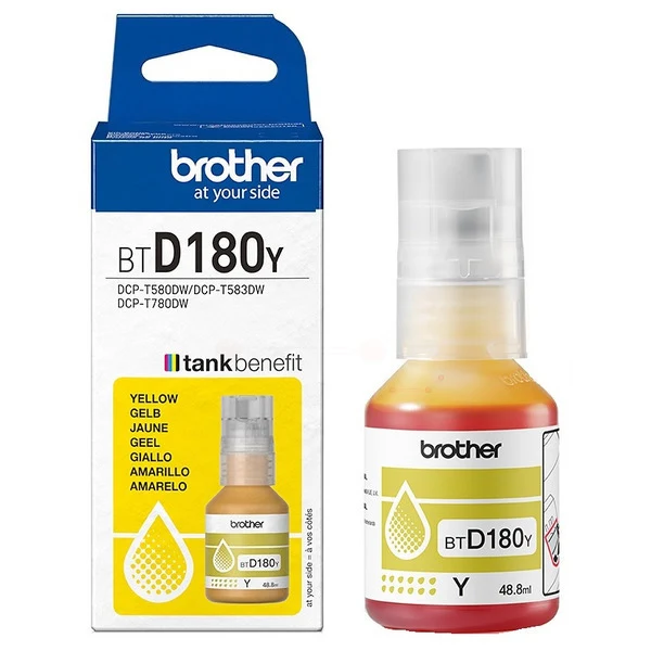 Original Brother BT-D180Y Tintenflasche gelb · 5.000 Seiten · Inhalt 48,8 ml