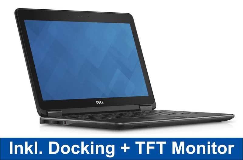 Home Office Bundle Dell Latitude E7250 12,5 Zoll HD Intel Core i7 256GB SSD 16GB Windows 10 Pro Webcam UMTS LTE