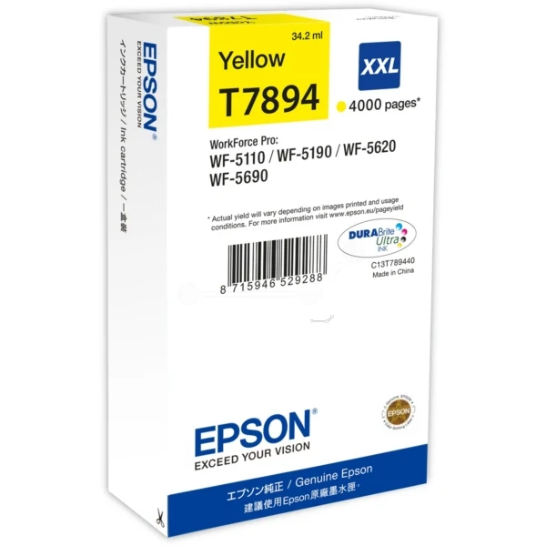 Original Epson T7894 Tintenpatrone gelb