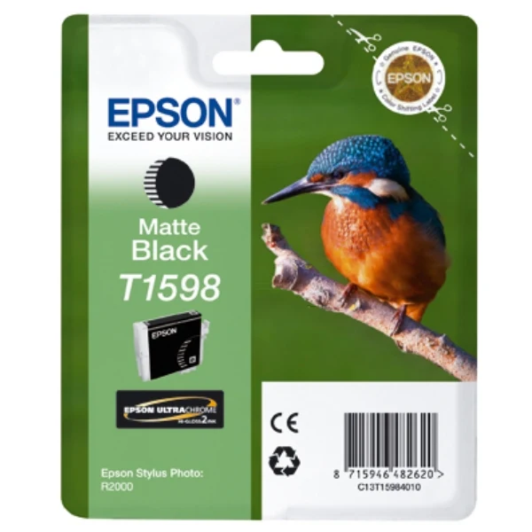 Original Epson T1598 Tintenpatrone mattschwarz