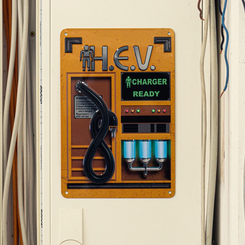 Blechschild HEV Charger inspiriert durch Half-Life