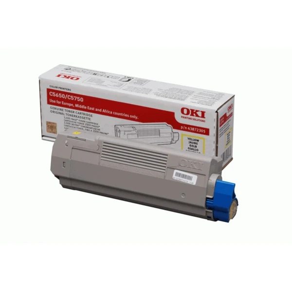 Original OKI 43872305 Toner gelb · 2.000 Seiten