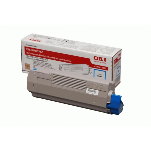 Original OKI 43872307 Toner cyan · 2.000 Seiten