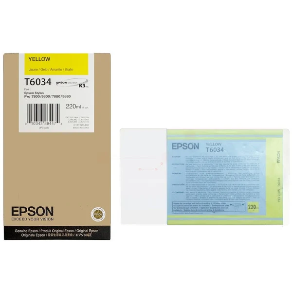 Original Epson T6034 Tintenpatrone gelb