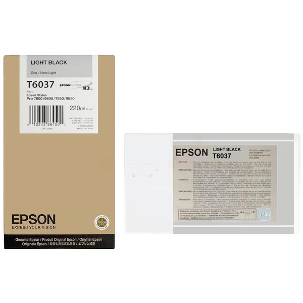 Original Epson T6037 Tintenpatrone schwarz