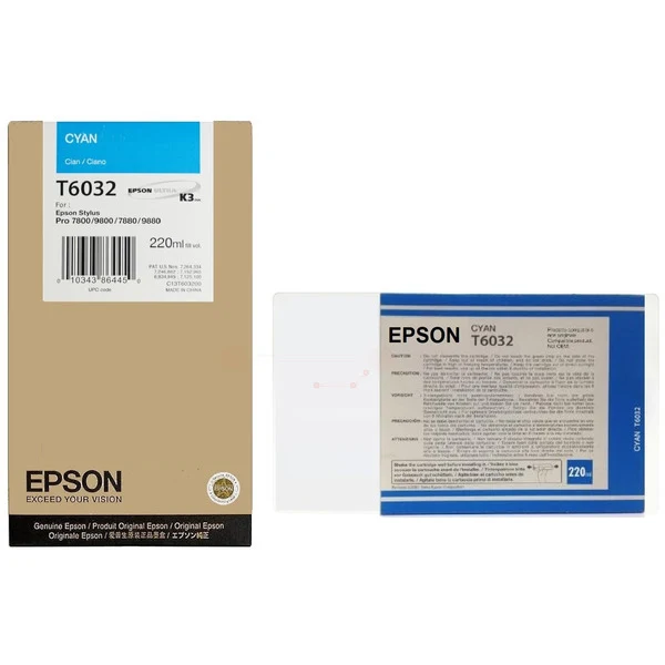 Original Epson T6032 Tintenpatrone cyan