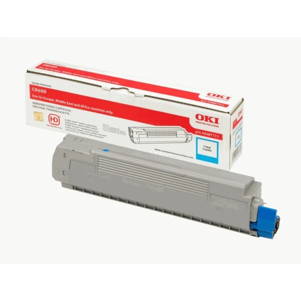 Original OKI 43487711 Toner cyan · 6.000 Seiten