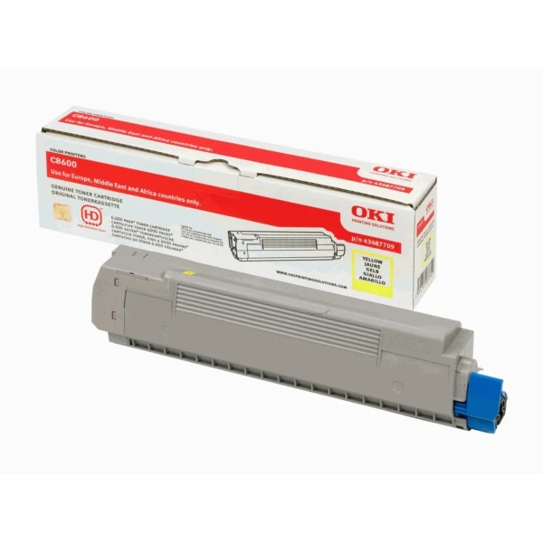 Original OKI 43487709 Toner gelb · 6.000 Seiten