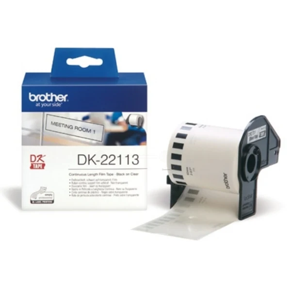 Original Brother DK-22113 DirectLabel Etiketten Transparent 62mm x 15,24m