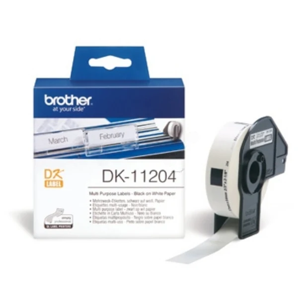 Original Brother DK-11204 DirectLabel Etiketten 17mm x 54mm, Inhalt 400