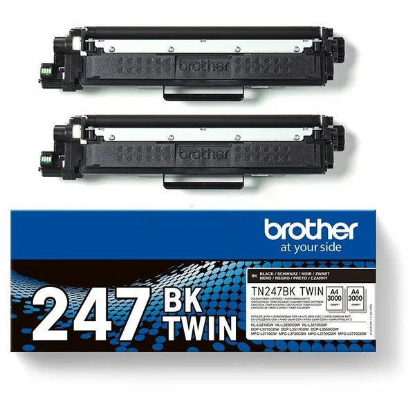 Original Brother TN-247BKTWIN Toner schwarz Doppelpack · 6.000 Seiten