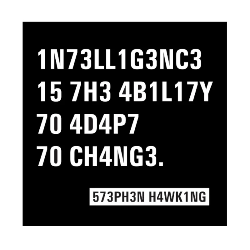 Intelligence - Stephen Hawking Zitat Aufkleber
