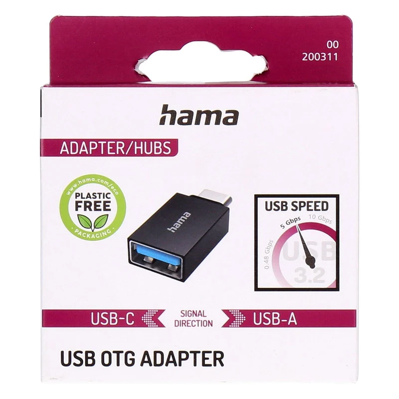 Hama 00200311 Kabeladapter USB Type-C USB Type-A Schwarz