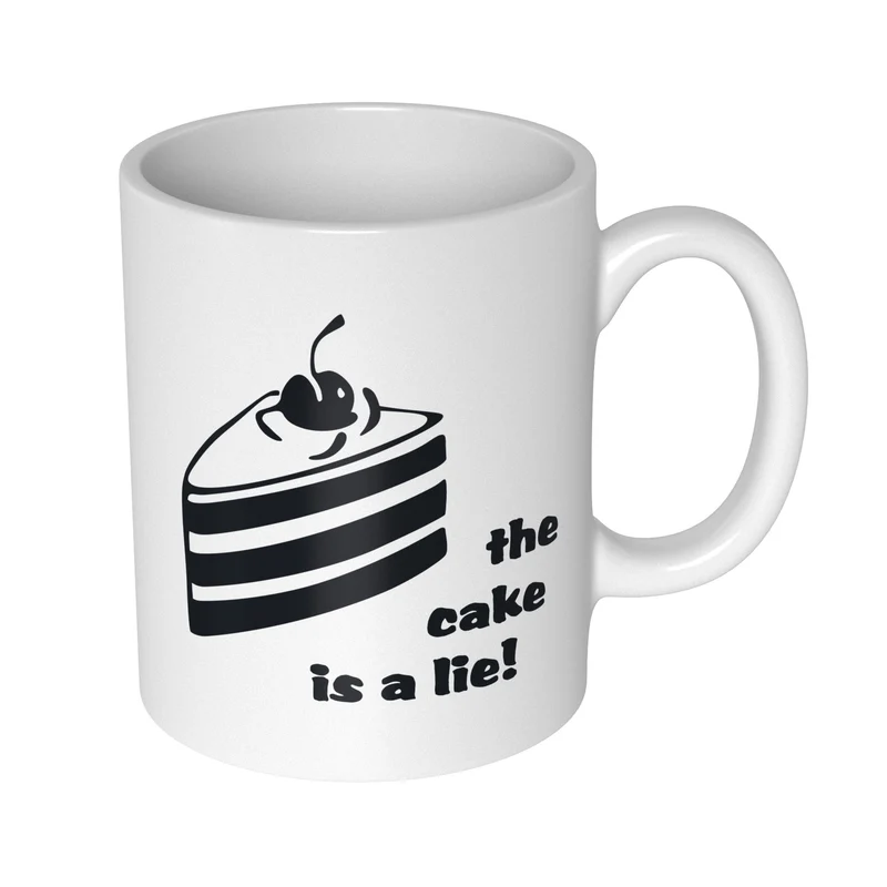 The Cake Is A Lie Becher