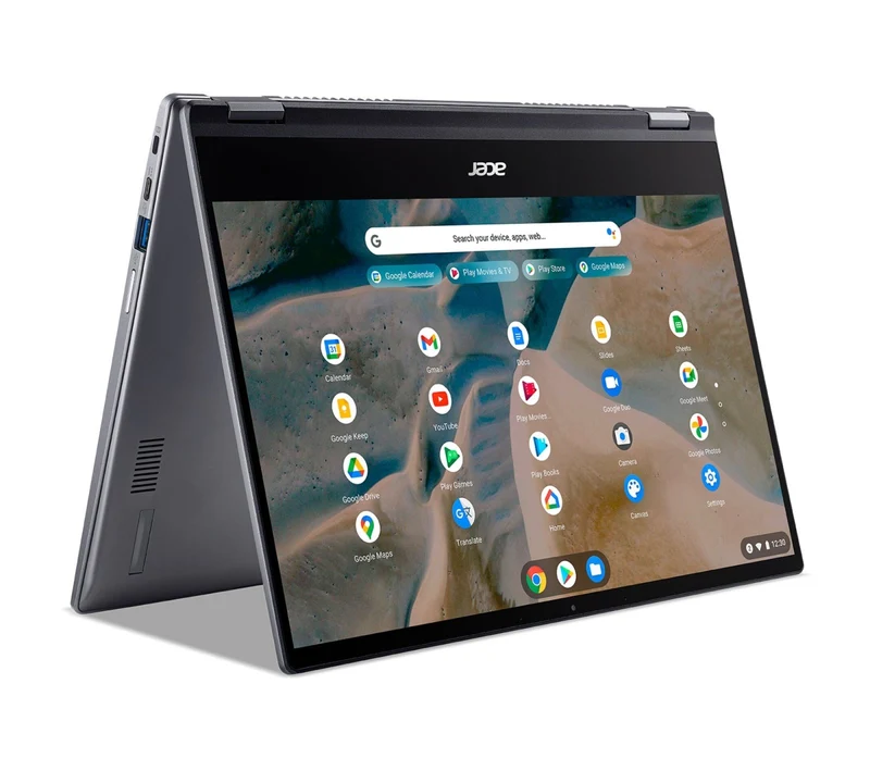Acer Chromebook Spin 514 14 Zoll Touch Display 1920x1080 Full HD AMD Athlon 64GB Flash Speicher 4GB RAM Silber Chrome OS